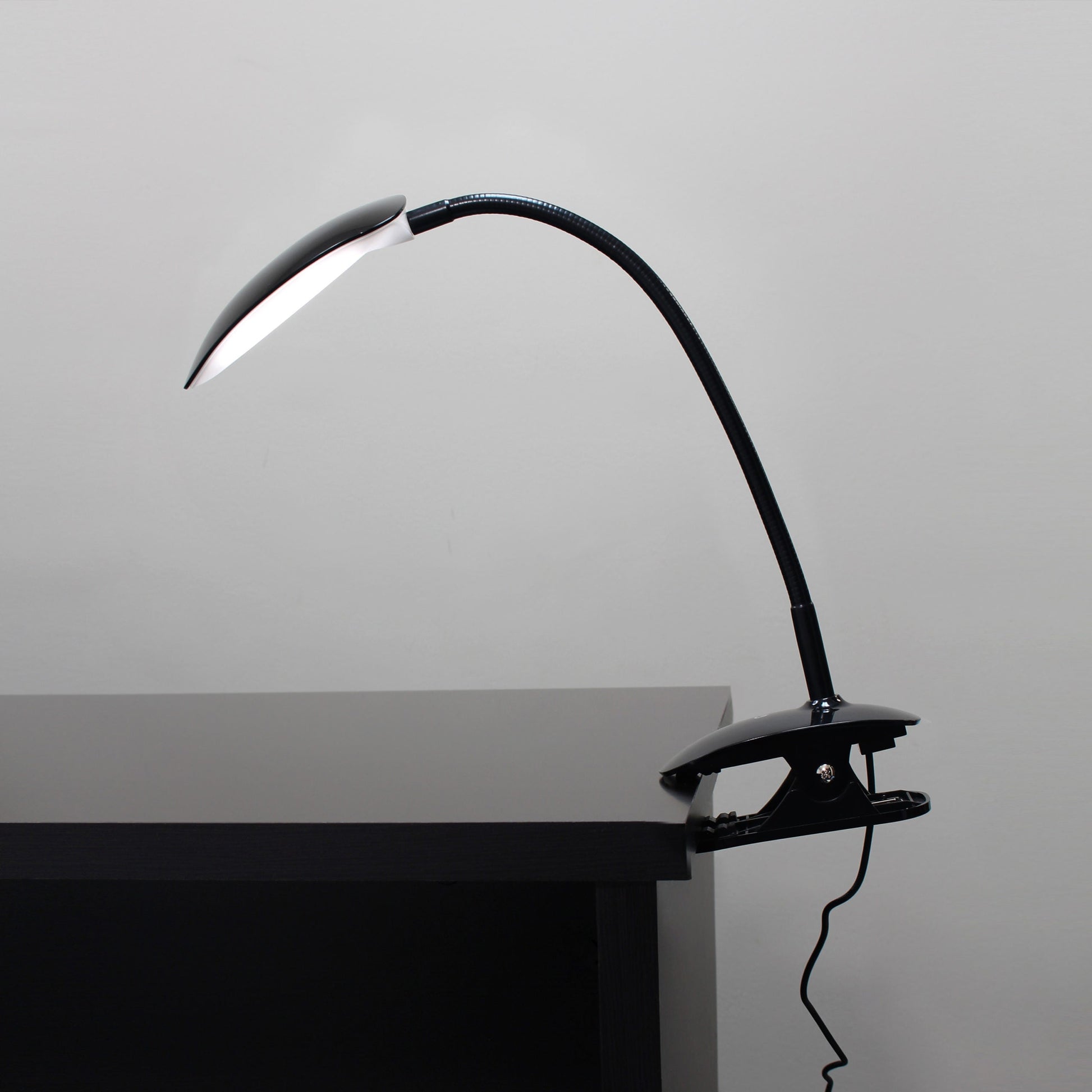 All The Rages Simple Designs Black Flexi LED Rounded Clip Table Lamp