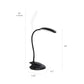 All The Rages Simple Designs Black Flexi LED Rounded Clip Table Lamp
