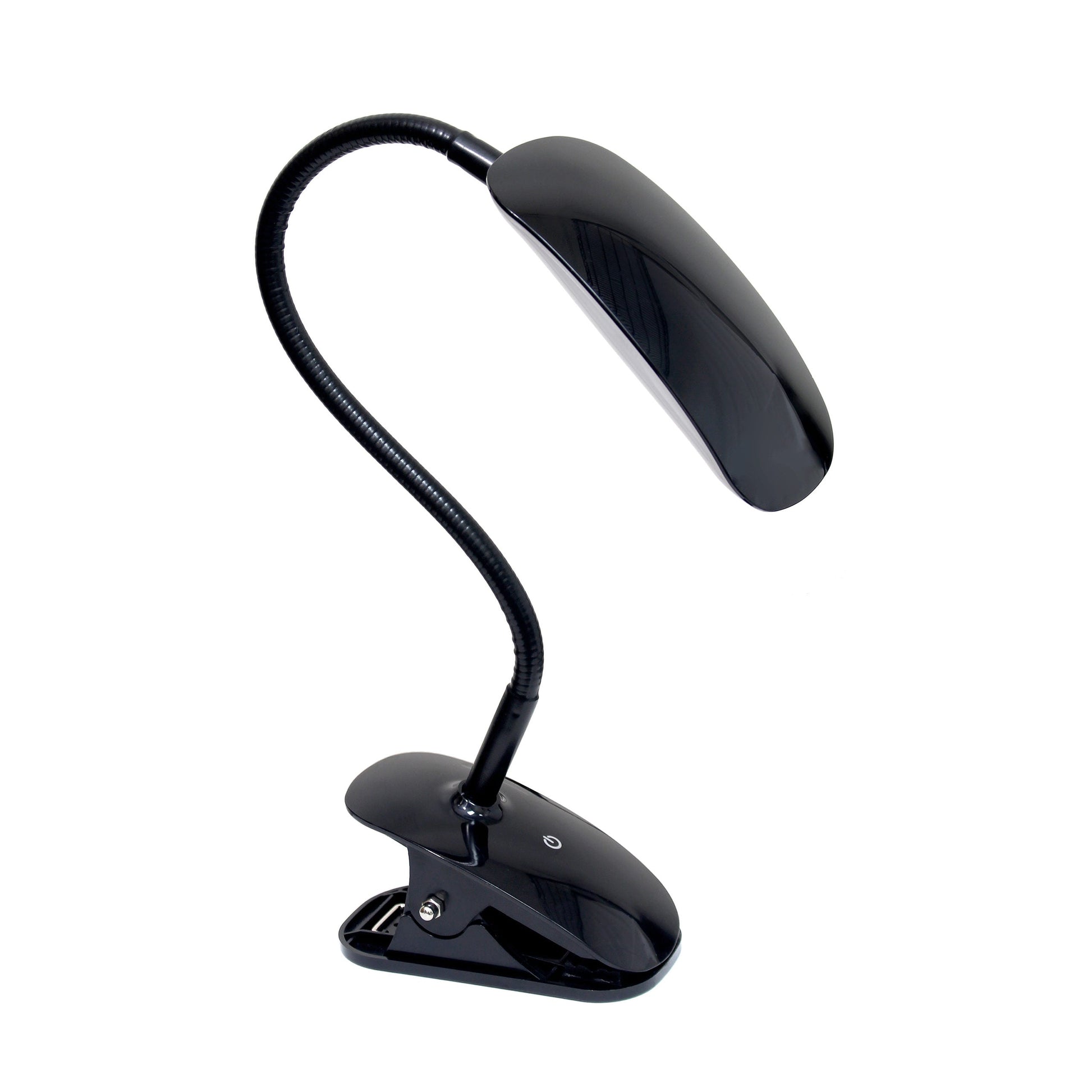 All The Rages Simple Designs Black Flexi LED Rounded Clip Table Lamp
