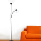 All The Rages Simple Designs Black Floor Lamp With Reading Light