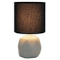 All The Rages Simple Designs Black Geometric Concrete Table Lamp
