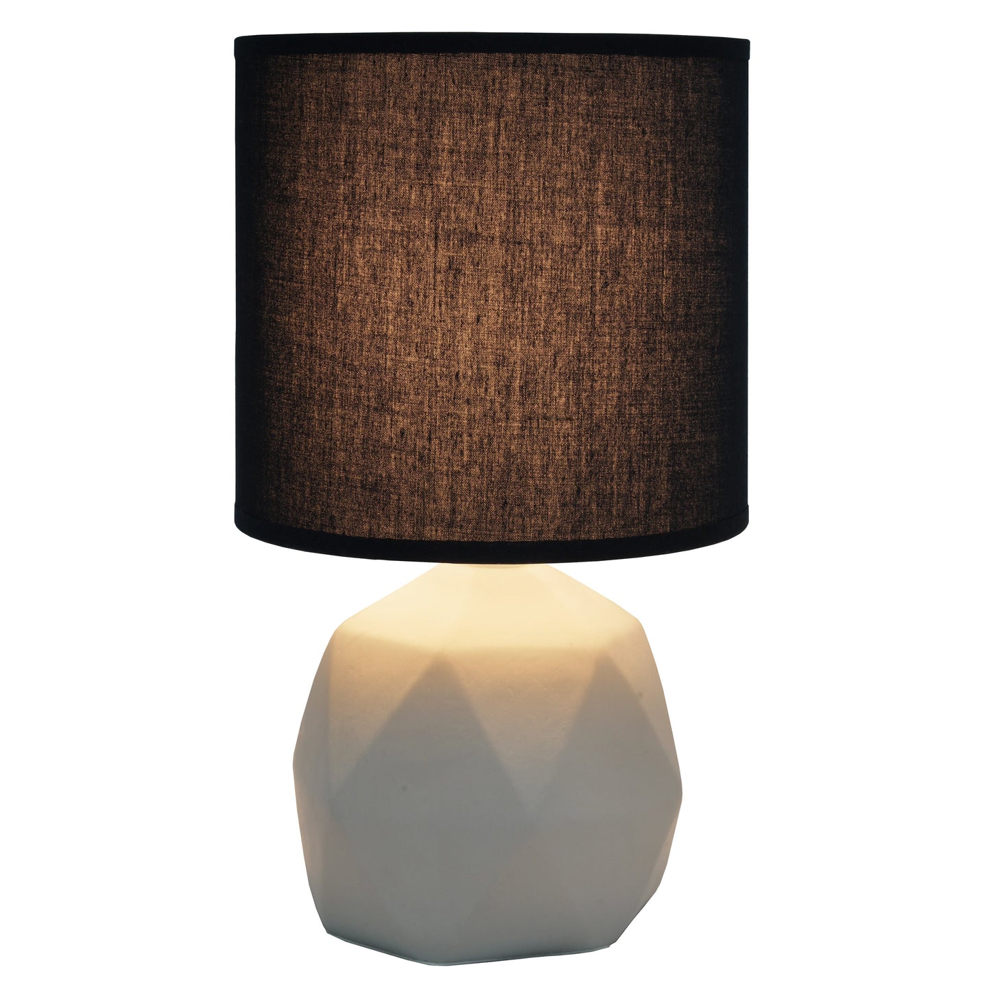 All The Rages Simple Designs Black Geometric Concrete Table Lamp
