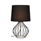 All The Rages Simple Designs Black Geometrically Wired Table Lamp