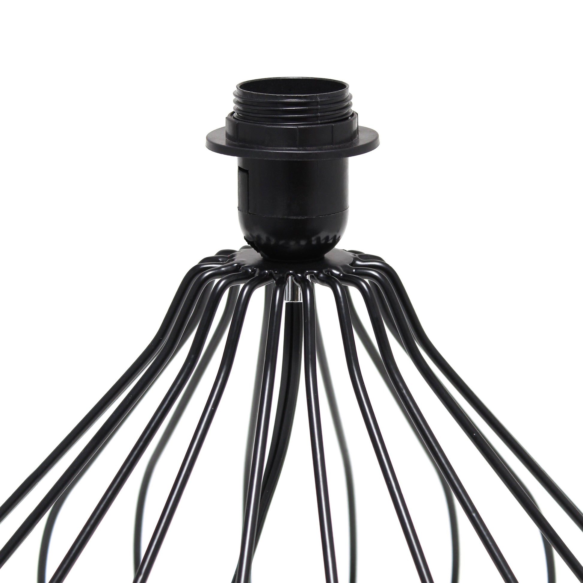 All The Rages Simple Designs Black Geometrically Wired Table Lamp