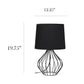 All The Rages Simple Designs Black Geometrically Wired Table Lamp