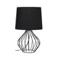All The Rages Simple Designs Black Geometrically Wired Table Lamp