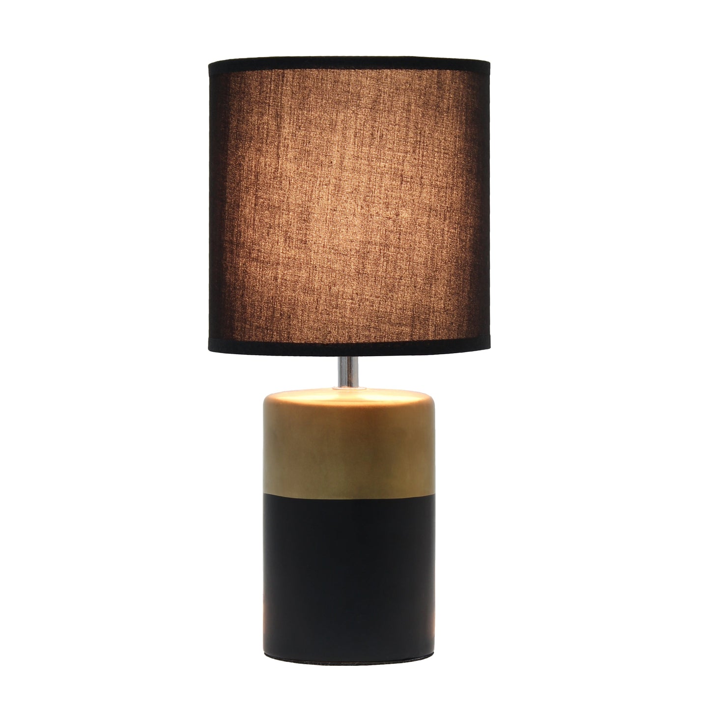 All The Rages Simple Designs Black & Gold 2-Toned Basics Table Lamp