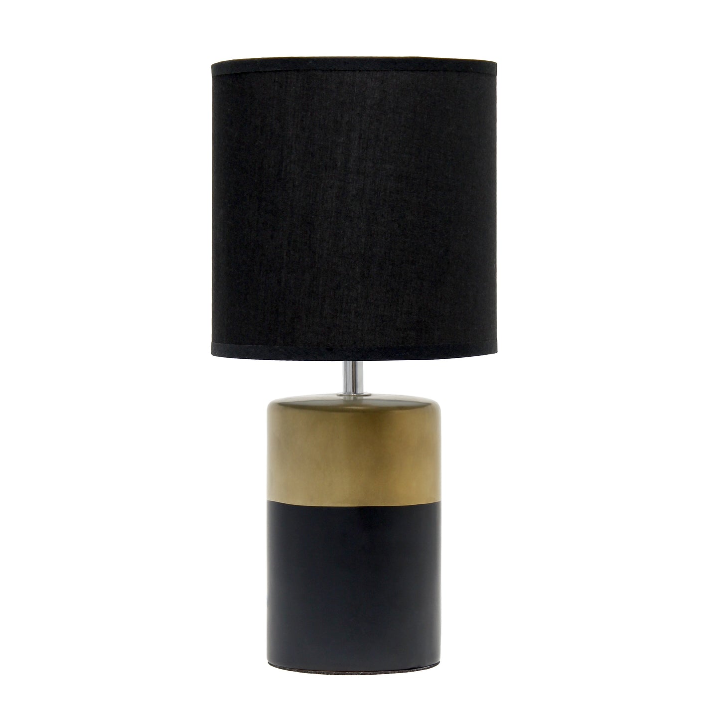 All The Rages Simple Designs Black & Gold 2-Toned Basics Table Lamp