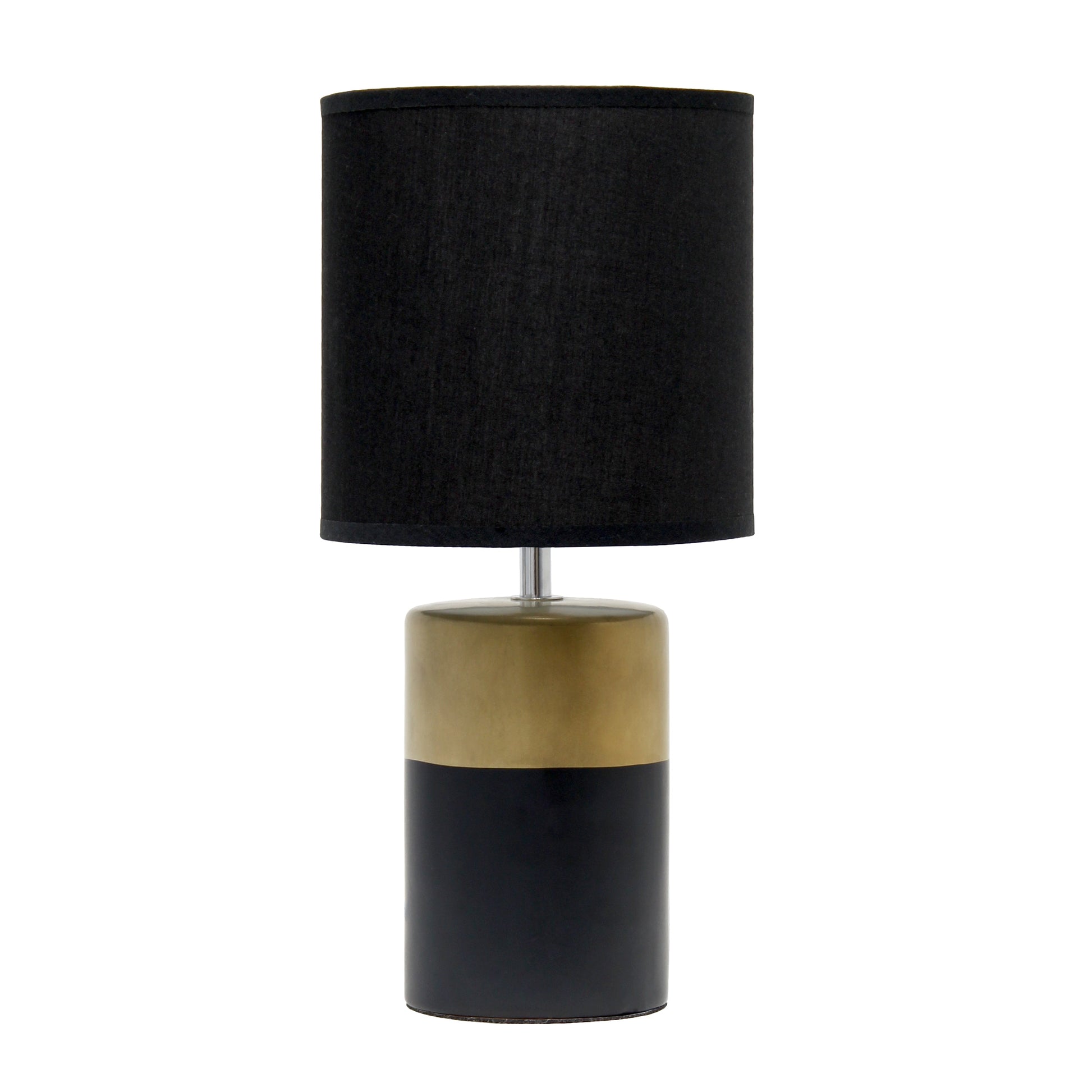 All The Rages Simple Designs Black & Gold 2-Toned Basics Table Lamp