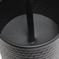 All The Rages Simple Designs Black Hammered Metal Organizer Table Lamp With USB Charging Port & Fabric Shade