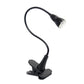 All The Rages Simple Designs Black LED Gooseneck Clip Light Desk Lamp