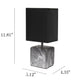 All The Rages Simple Designs Black Marbled Ceramic Table Lamp With Black Fabric Shade