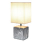 All The Rages Simple Designs Black Marbled Ceramic Table Lamp With White Fabric Shade