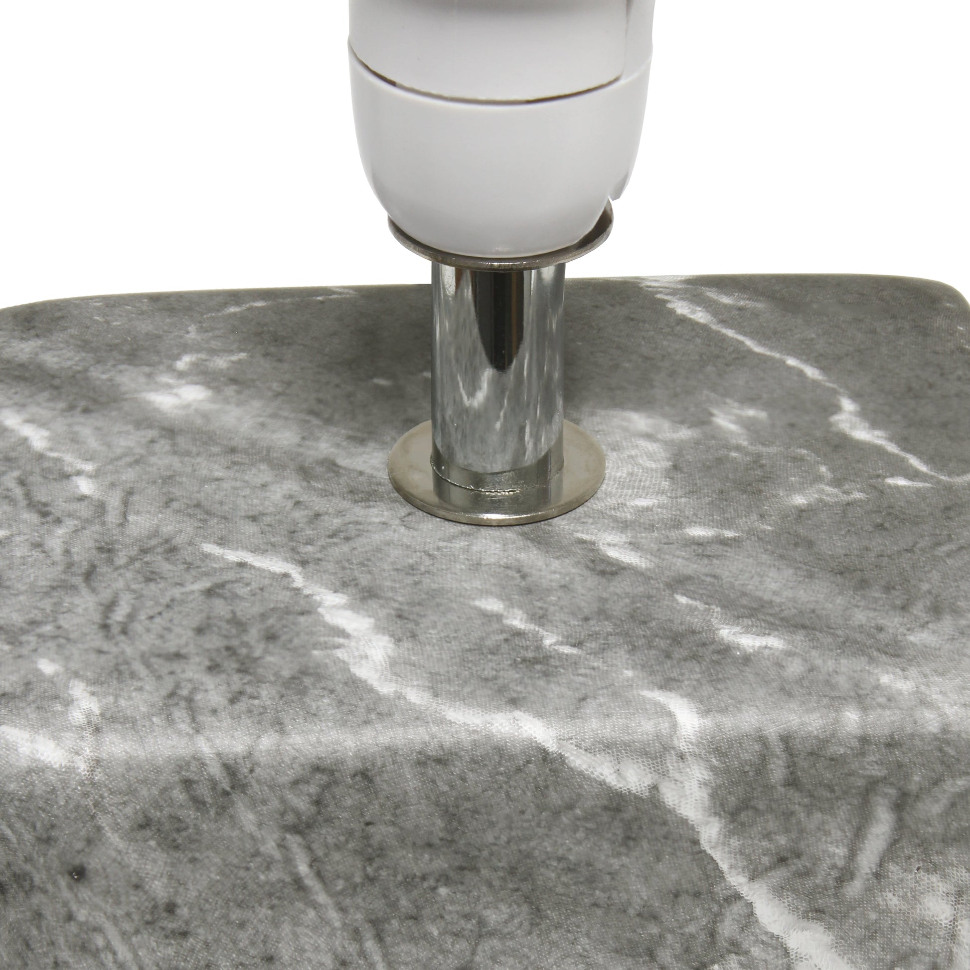 All The Rages Simple Designs Black Marbled Ceramic Table Lamp With White Fabric Shade