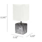 All The Rages Simple Designs Black Marbled Ceramic Table Lamp With White Fabric Shade