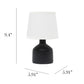 All The Rages Simple Designs Black Mini Bocksbeutal Concrete Table Lamp