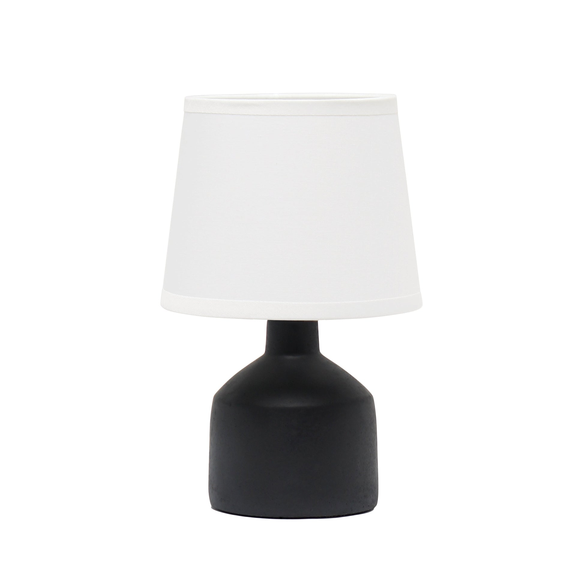 All The Rages Simple Designs Black Mini Bocksbeutal Concrete Table Lamp
