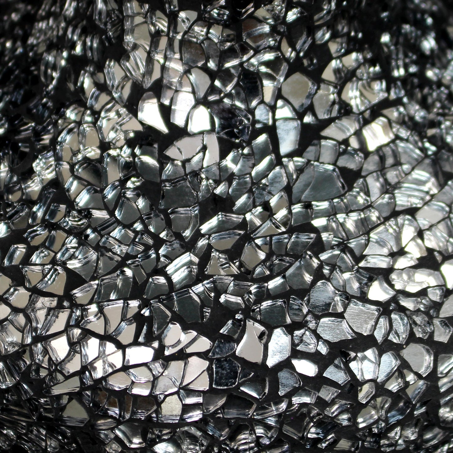 All The Rages Simple Designs Black Mosaic Tiled Glass Genie Table Lamp With Black Fabric Shade