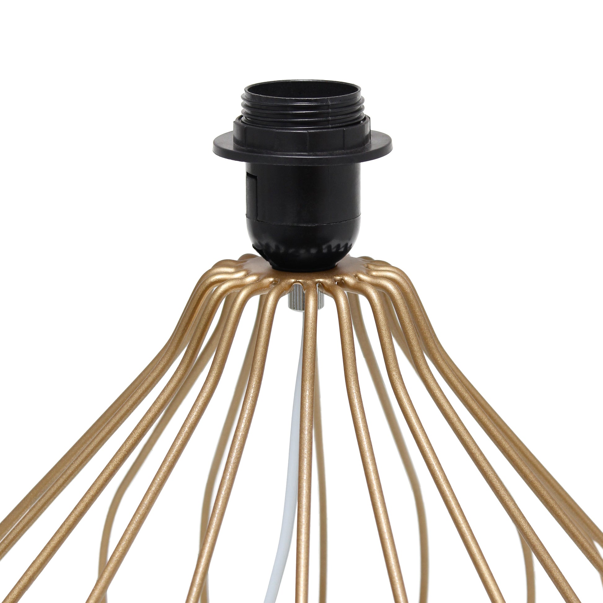 All The Rages Simple Designs Black On Copper Geometrically Wired Table Lamp