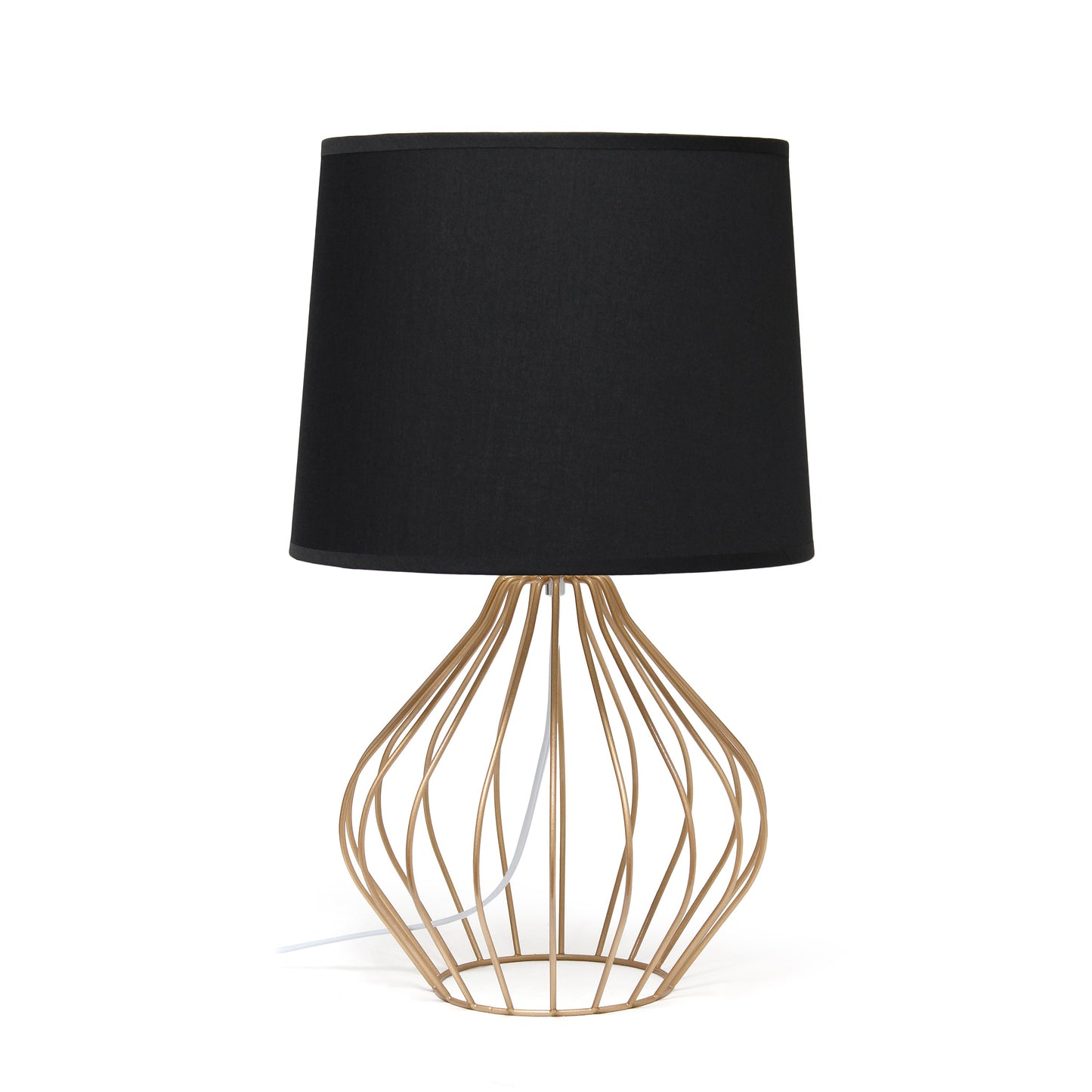 All The Rages Simple Designs Black On Copper Geometrically Wired Table Lamp