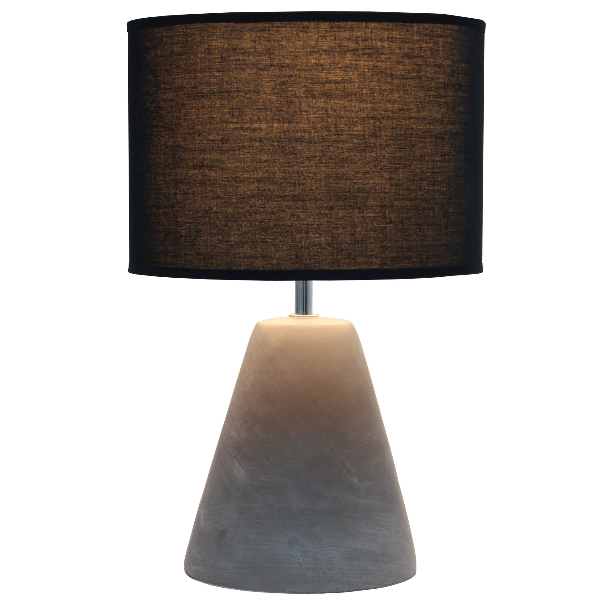 All The Rages Simple Designs Black Pinnacle Concrete Table Lamp