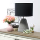 All The Rages Simple Designs Black Pinnacle Concrete Table Lamp