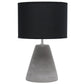 All The Rages Simple Designs Black Pinnacle Concrete Table Lamp