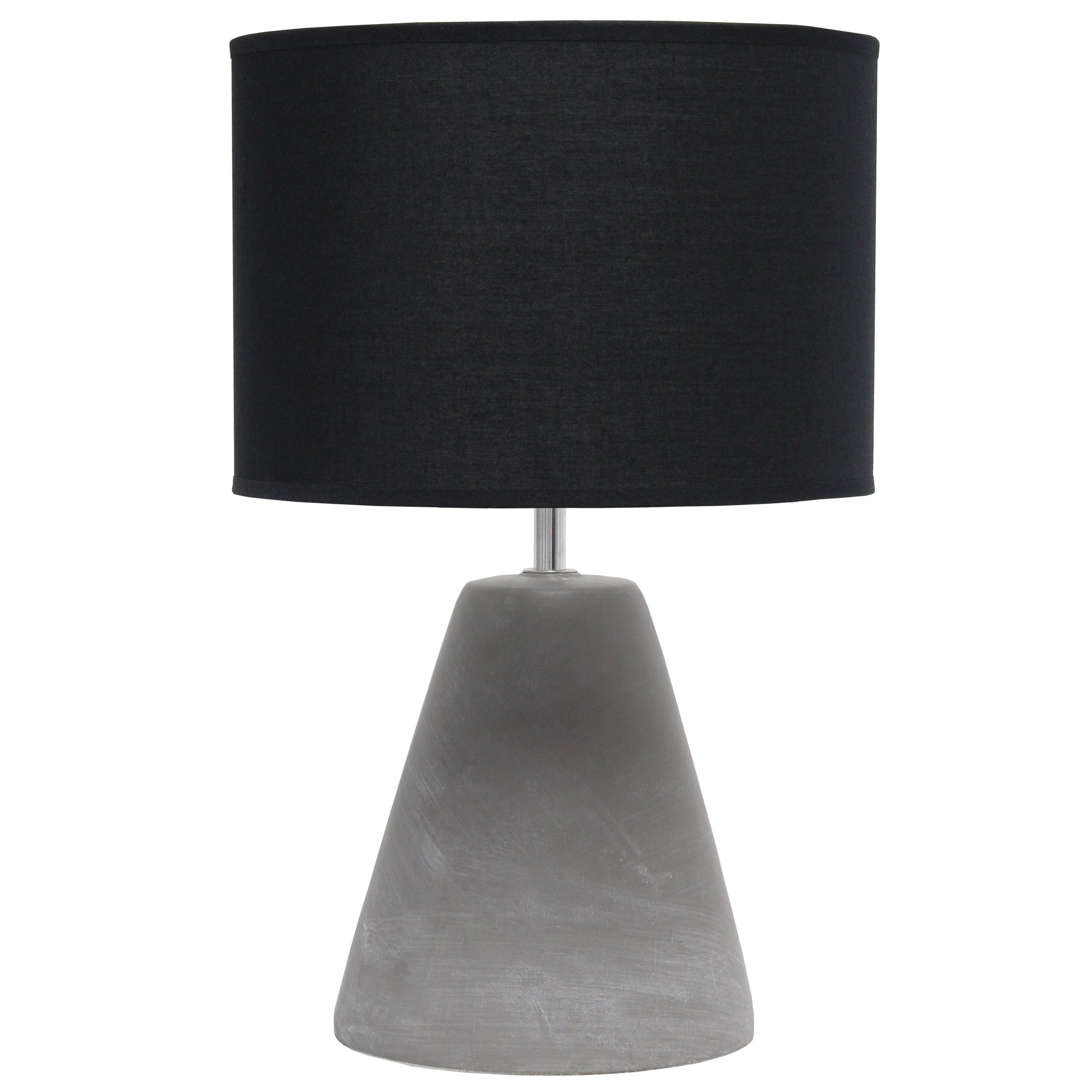 All The Rages Simple Designs Black Pinnacle Concrete Table Lamp