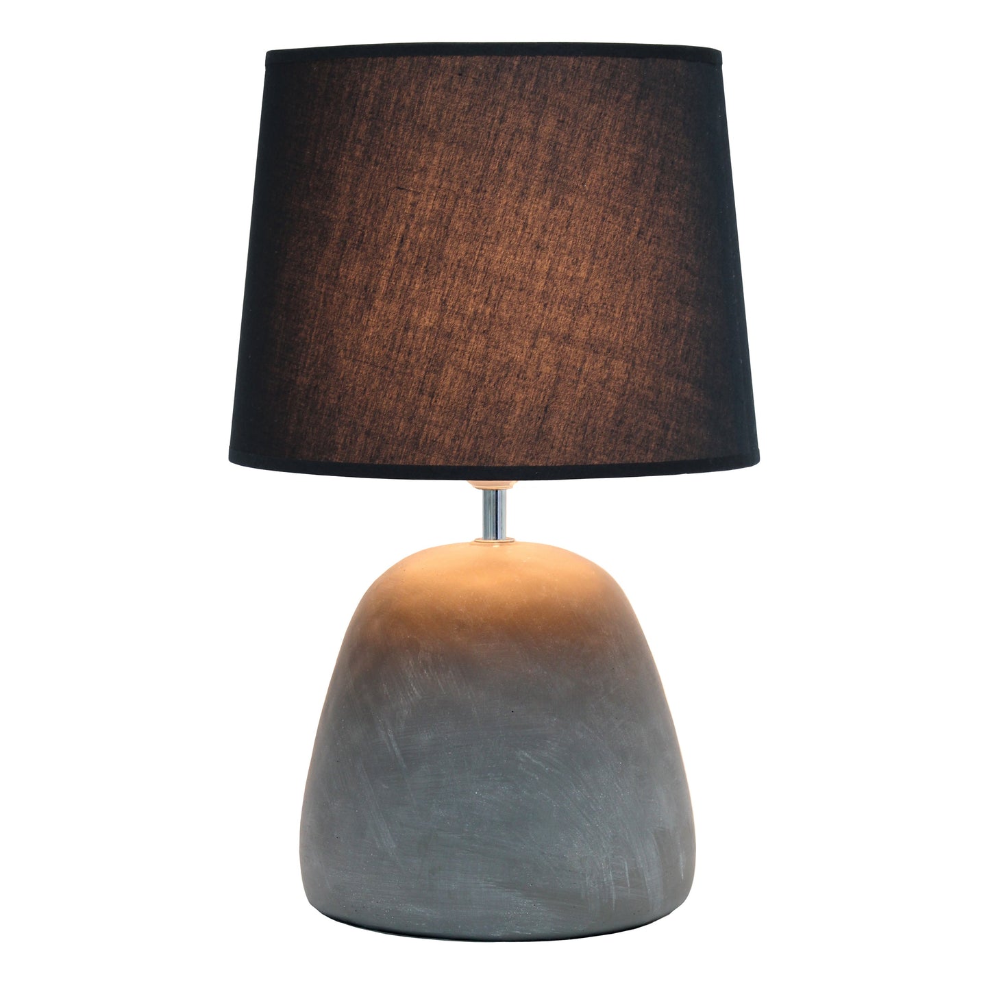 All The Rages Simple Designs Black Round Concrete Table Lamp