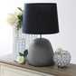 All The Rages Simple Designs Black Round Concrete Table Lamp