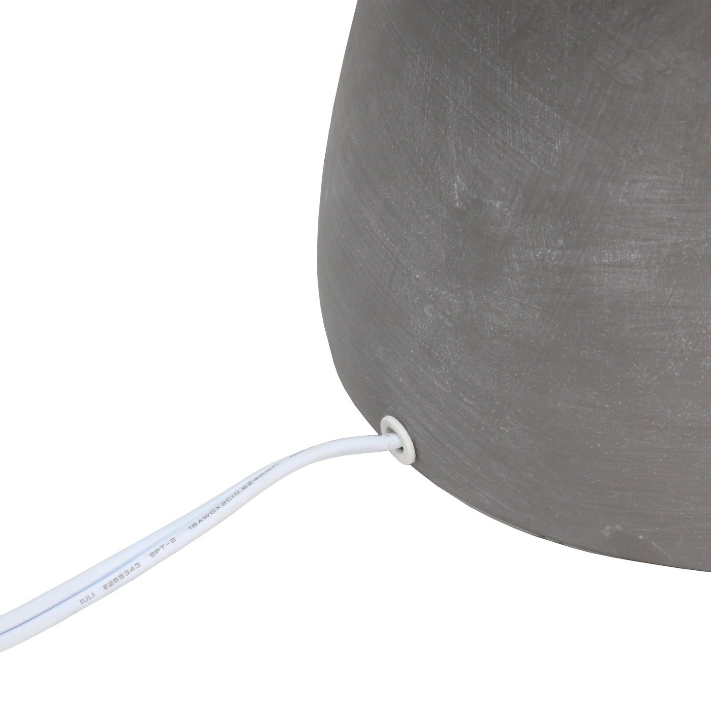 All The Rages Simple Designs Black Round Concrete Table Lamp