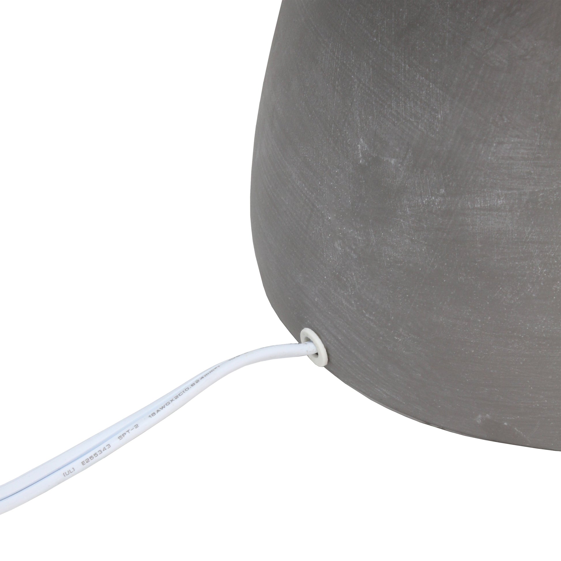 All The Rages Simple Designs Black Round Concrete Table Lamp