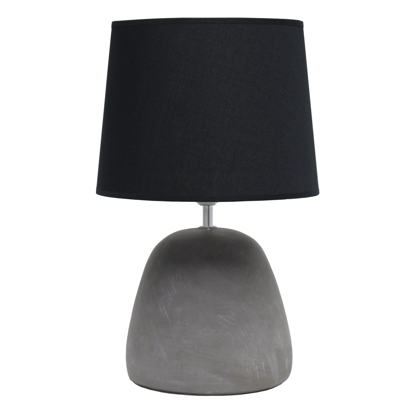 All The Rages Simple Designs Black Round Concrete Table Lamp