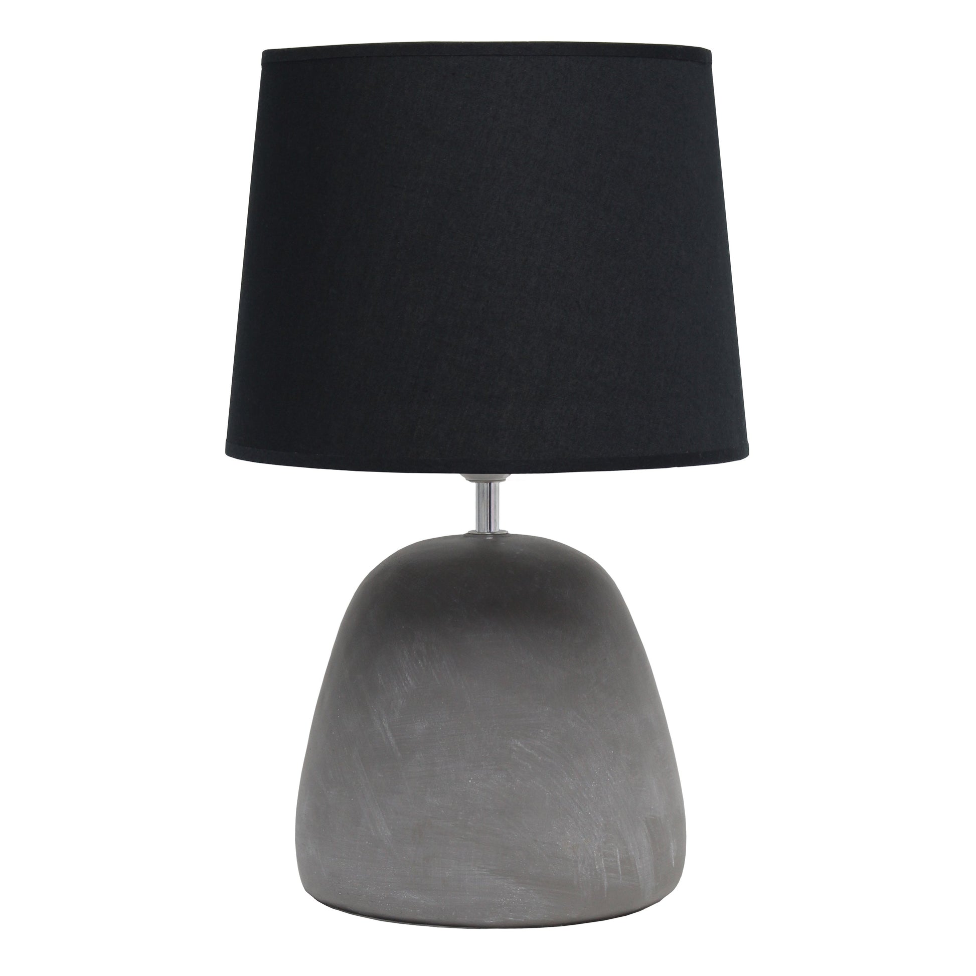 All The Rages Simple Designs Black Round Concrete Table Lamp