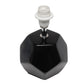 All The Rages Simple Designs Black Round Prism Mini Table Lamp With Matching Fabric Shade
