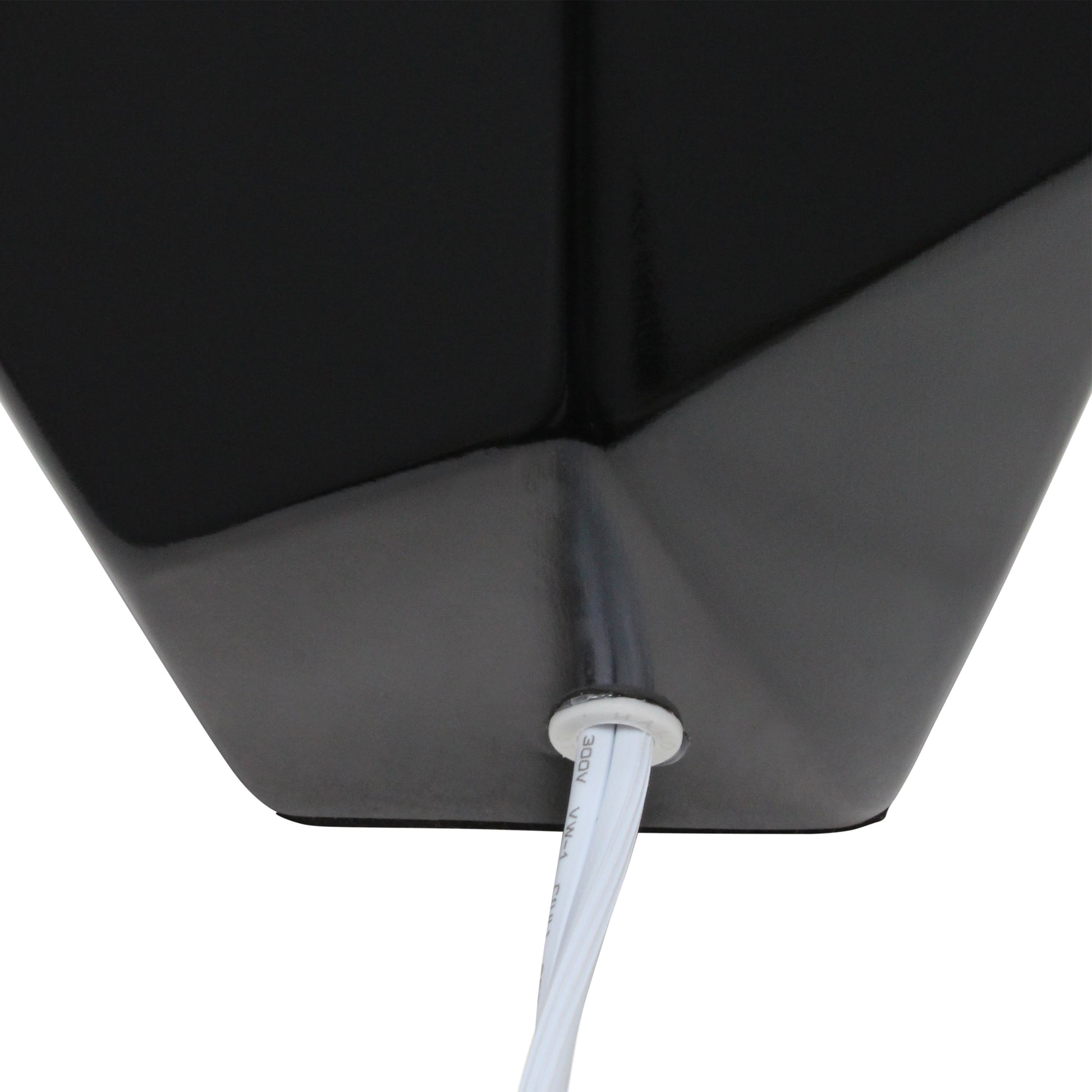 All The Rages Simple Designs Black Round Prism Mini Table Lamp With Matching Fabric Shade