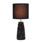 All The Rages Simple Designs Black Sculpted Ceramic Table Lamp