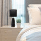 All The Rages Simple Designs Black Sculpted Ceramic Table Lamp