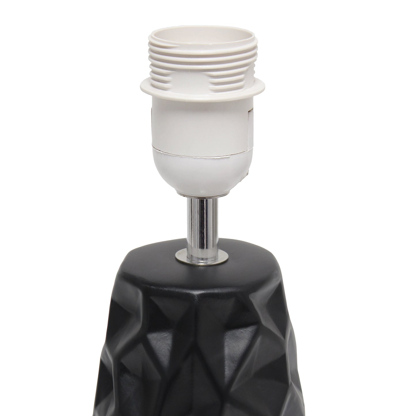 All The Rages Simple Designs Black Sculpted Ceramic Table Lamp