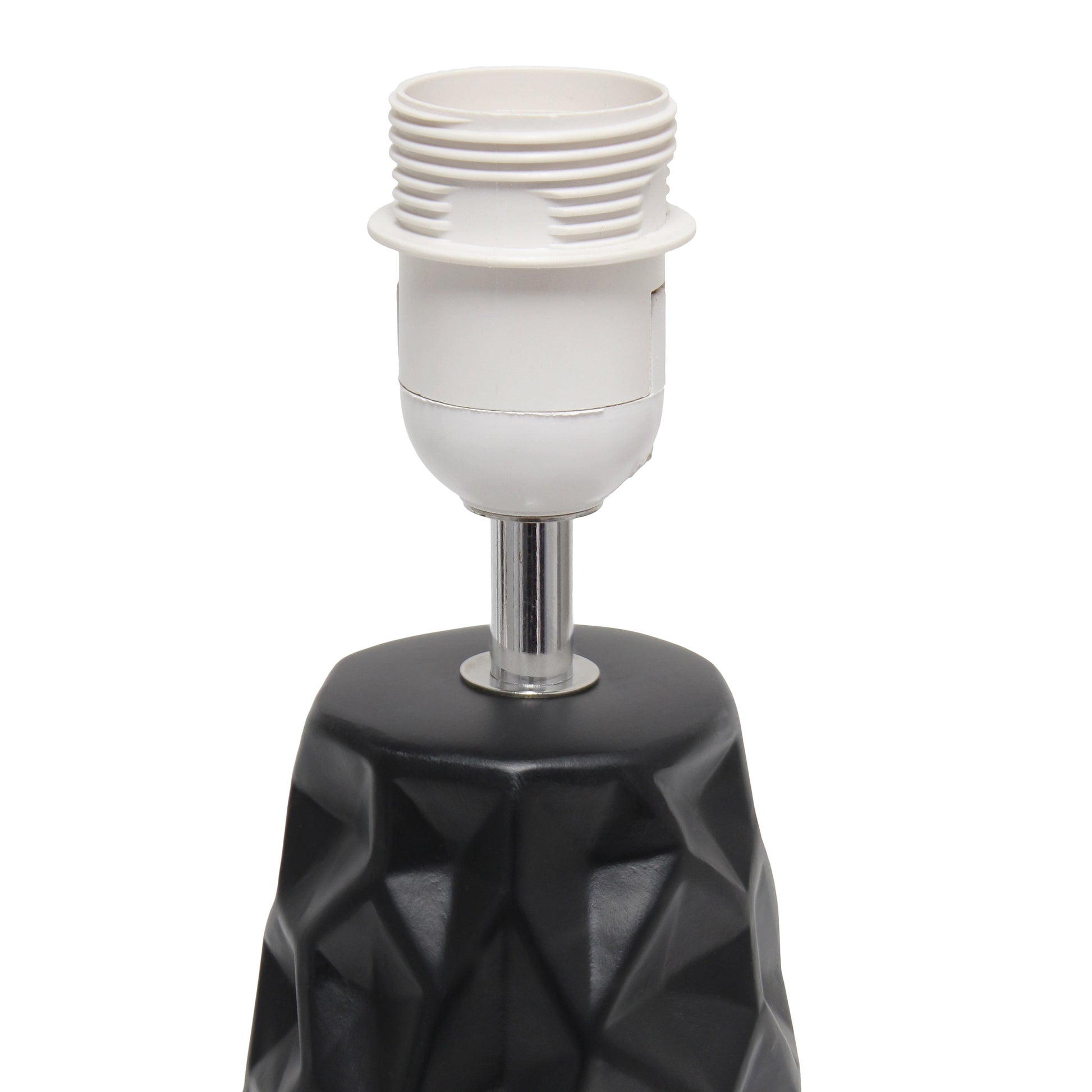 All The Rages Simple Designs Black Sculpted Ceramic Table Lamp