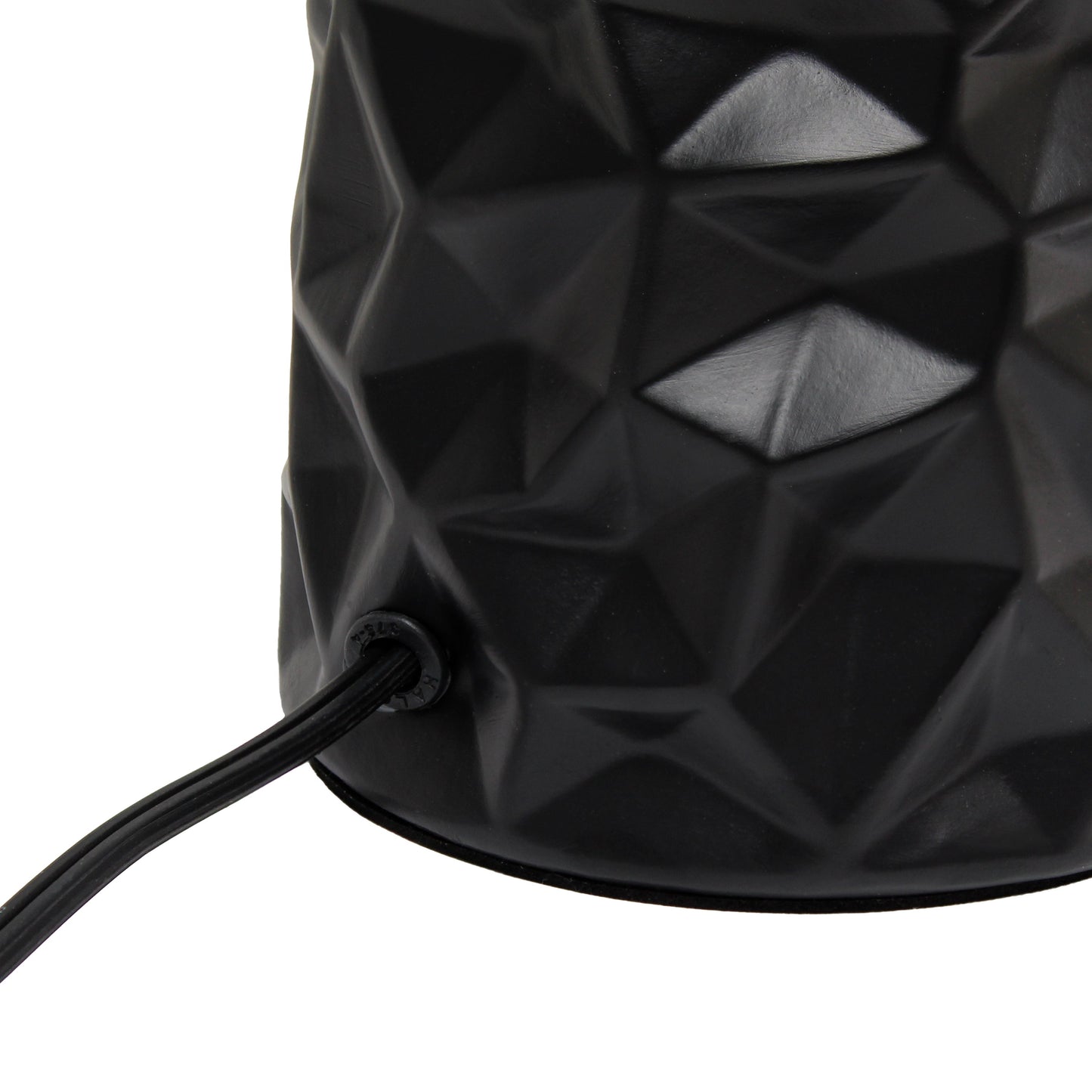 All The Rages Simple Designs Black Sculpted Ceramic Table Lamp
