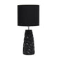 All The Rages Simple Designs Black Sculpted Ceramic Table Lamp