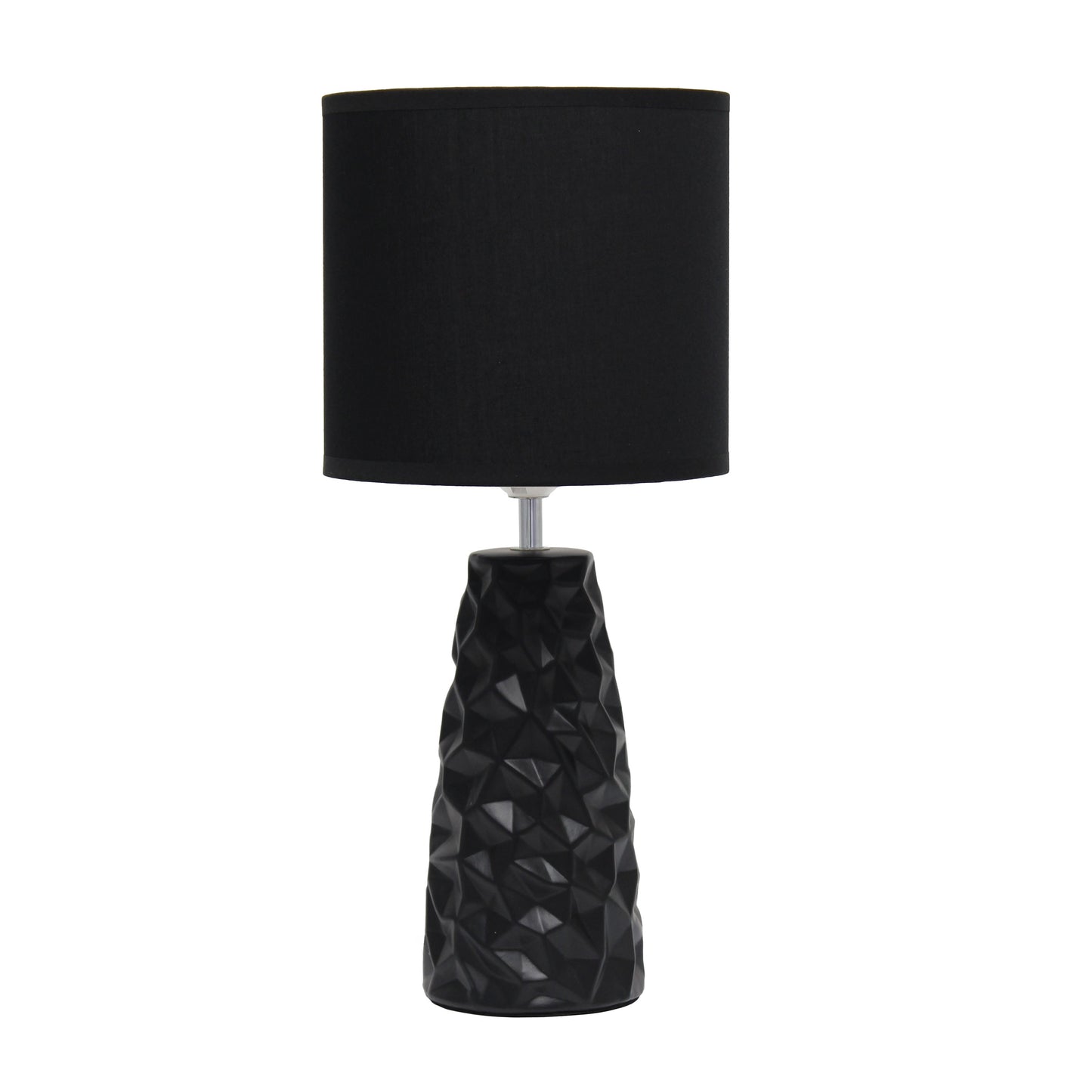 All The Rages Simple Designs Black Sculpted Ceramic Table Lamp