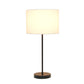 All The Rages Simple Designs Black Stick Lamp With White Fabric Shade