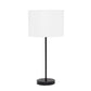 All The Rages Simple Designs Black Stick Lamp With White Fabric Shade