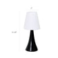 All The Rages Simple Designs Black Valencia 2-Pack Mini Table Lamp Set With Fabric Shades