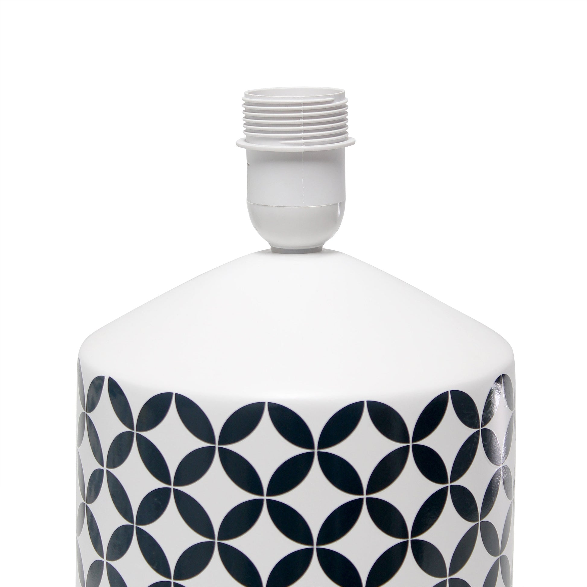 All The Rages Simple Designs Black & White Coin Prints Table Lamp