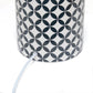 All The Rages Simple Designs Black & White Coin Prints Table Lamp