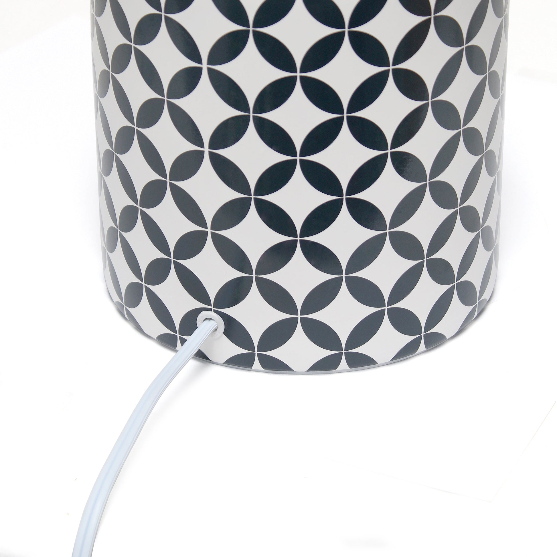 All The Rages Simple Designs Black & White Coin Prints Table Lamp