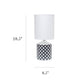 All The Rages Simple Designs Black & White Coin Prints Table Lamp